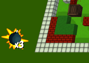 Bomb item icon in the lower left corner of the screen